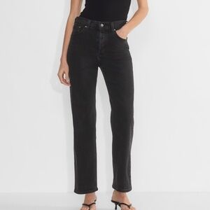Aritzia Denim Forum Arlo High-rise Straight Jean Black